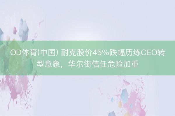 OD体育(中国) 耐克股价45%跌幅历练CEO转型意象，华尔街信任危险加重