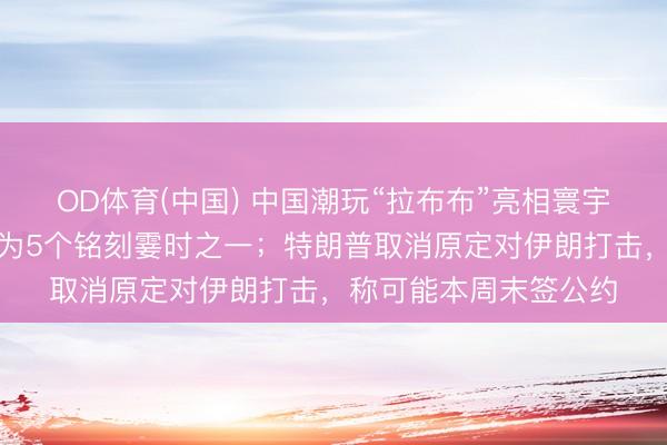 OD体育(中国) 中国潮玩“拉布布”亮相寰宇杯开幕式，被官媒列为5个铭刻霎时之一；特朗普取消原定对伊朗打击，称可能本周末签公约