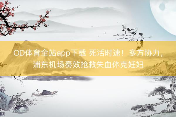 OD体育全站app下载 死活时速！多方协力，浦东机场奏效抢救失血休克妊妇