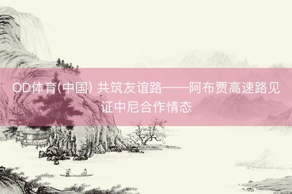OD体育(中国) 共筑友谊路——阿布贾高速路见证中尼合作情态