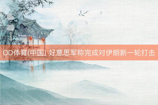 OD体育(中国) 好意思军称完成对伊朗新一轮打击