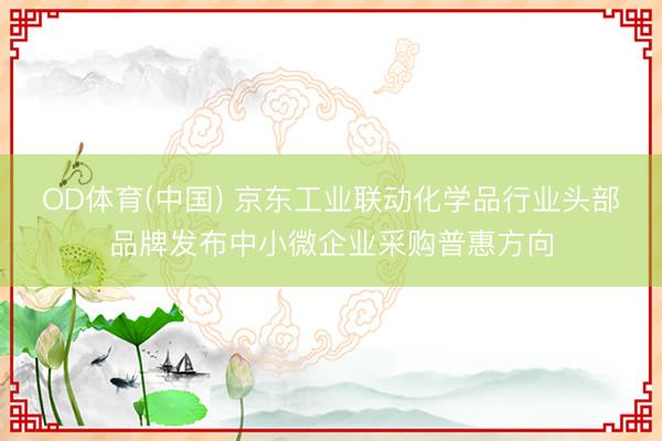 OD体育(中国) 京东工业联动化学品行业头部品牌发布中小微企业采购普惠方向