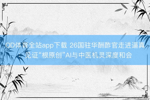 OD体育全站app下载 26国驻华酬酢官走进逼真:见证“根原创”AI与中医机灵深度和会