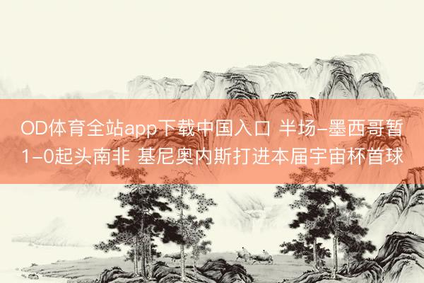 OD体育全站app下载中国入口 半场-墨西哥暂1-0起头南非 基尼奥内斯打进本届宇宙杯首球