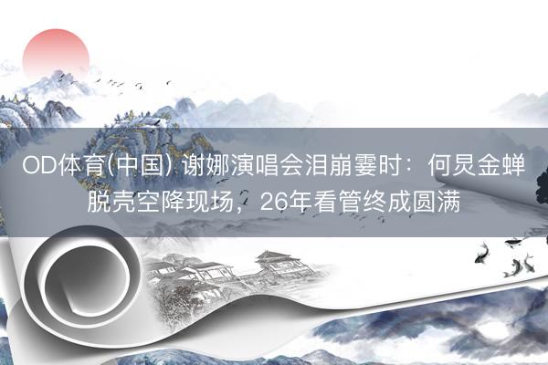 OD体育(中国) 谢娜演唱会泪崩霎时：何炅金蝉脱壳空降现场，26年看管终成圆满