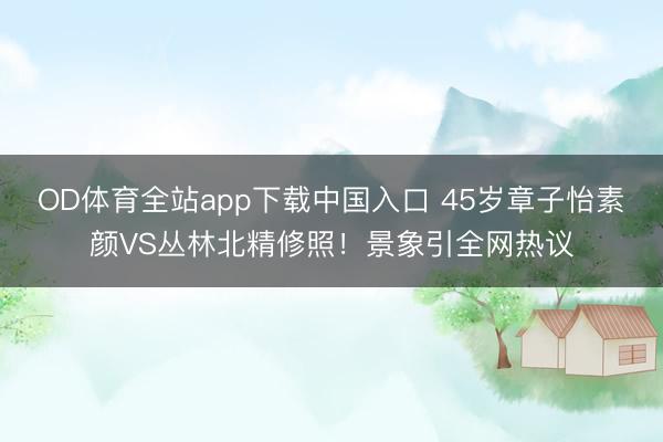 OD体育全站app下载中国入口 45岁章子怡素颜VS丛林北精修照!景象引全网热议