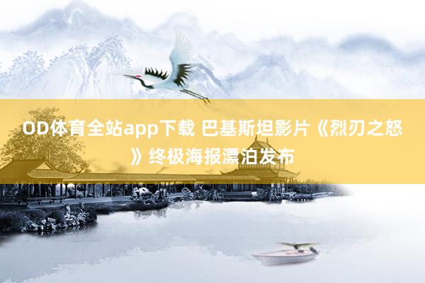 OD体育全站app下载 巴基斯坦影片《烈刃之怒》终极海报漂泊发布