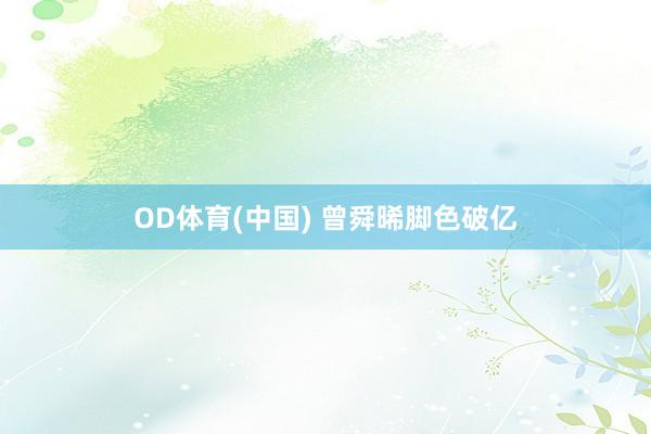 OD体育(中国) 曾舜晞脚色破亿